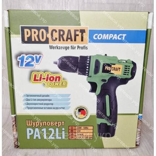 Аккумуляторный шуруповерт ProCraft PA-12 Li Compact