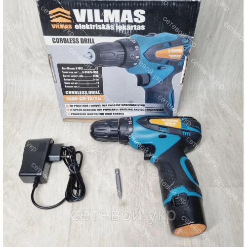 Шуруповерт аккумуляторный VILMAS 1500-CD-12/1 Li