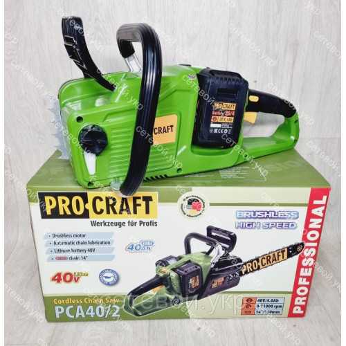 Аккумуляторная цепная пила Procraft (прокрафт) pca-40/2