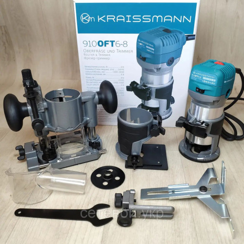 Фрезер-триммер столярный по дереву KRAISSMANN 910 OFT 6-8 (3b) три базы