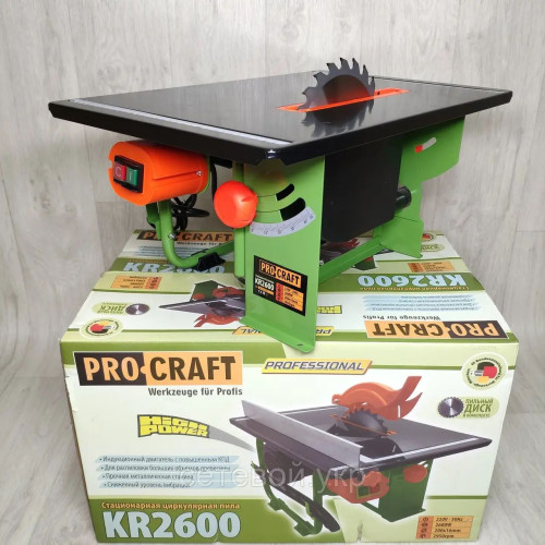 Cтационарная дисковая циркулярная пила PROCRAFT KR 2600 циркулярка бытовая