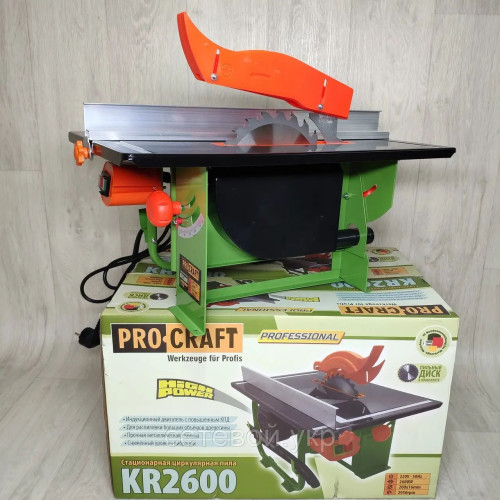 Cтационарная дисковая циркулярная пила PROCRAFT KR 2600 циркулярка бытовая