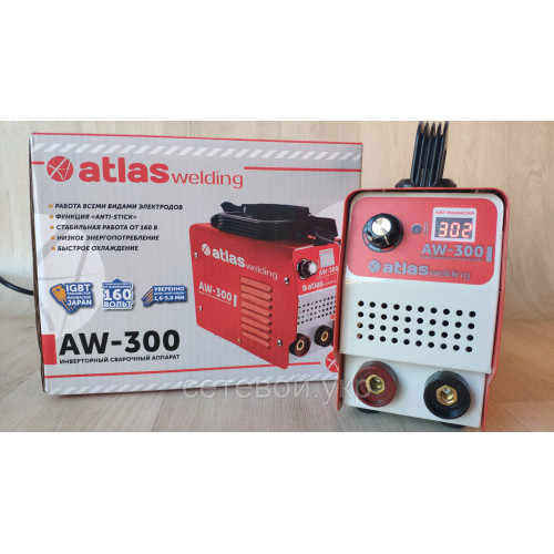 Сварочный аппарат инвертор Atlas welding AW-300 (300 А, дисплей) Сварка Атлас