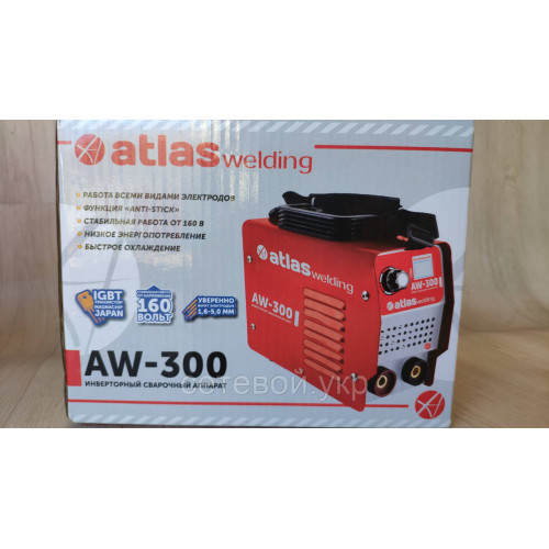 Сварочный аппарат инвертор Atlas welding AW-300 (300 А, дисплей) Сварка Атлас