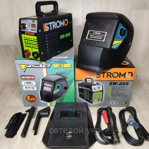 Сварочный аппарат инвертор STROMO SW 295 (295 А, дисплей) Сварка+ Маска ХАМЕЛЕОН