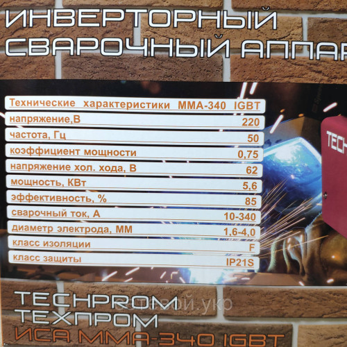 Инверторный сварочный аппарат Техпром ICA MMA-340 IGBT Мини СВАРКА