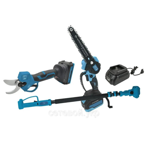 Комплект KRAISSMANN 301 SAG 20 MP (секатор, мини-пила, удлинитель, 2 аккум. и ЗУ)