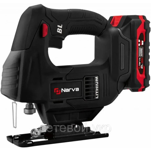 Аккумуляторный бесщеточный лобзик NARVA NJS-21 PRO BL (аккумулятор 20В, 2 Ач и зарядный в комплекте)