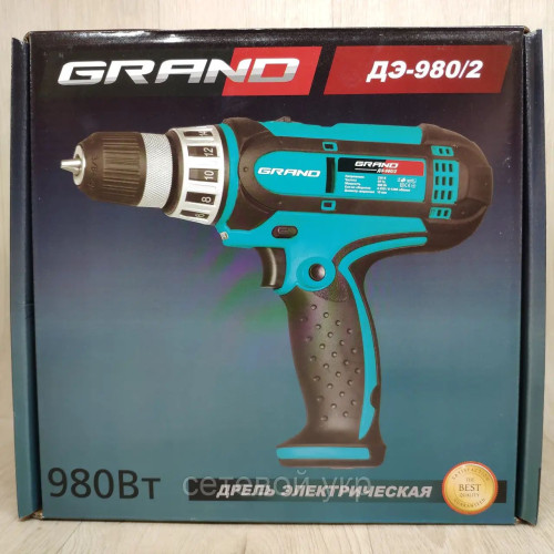 Сетевой шуруповерт Grand ДЭ-980/2 две скорости