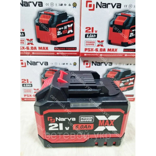 6 Ач Аккумуляторная батарея Narva 21V 6000 мАч