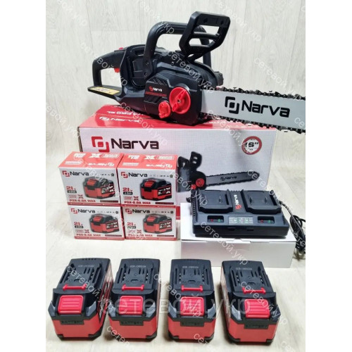 6 Ач 4 ШТ Аккумуляторная цепная пила Narva NCS-21/6 PRO BL