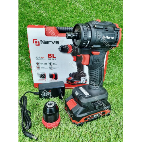 Аккумуляторный шуруповерт NARVA NCD-2155 DFR (2 Ач аккумулятор и зарядный) кейс