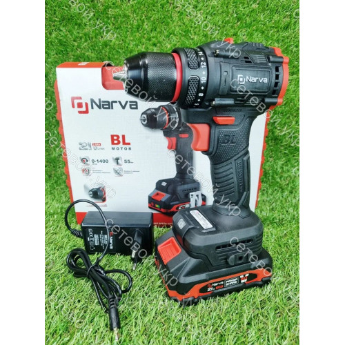 Аккумуляторный шуруповерт NARVA NCD-2155 BL: 55 Нм