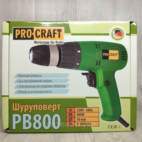 Комплект электроинструмента PROCRAFT Сетевой шуруповерт, Лобзик электрический, Дрель ударная