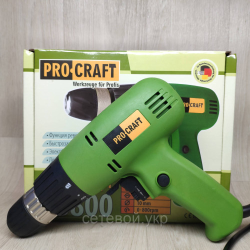 Комплект электроинструмента PROCRAFT Сетевой шуруповерт, Лобзик электрический, Дрель ударная