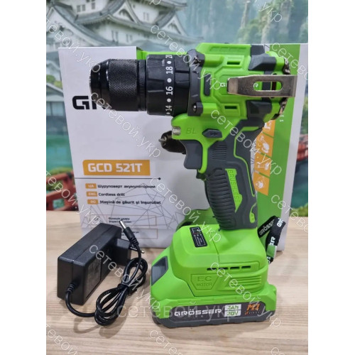 521T Аккумуляторный ударный шуруповерт Grosser GCD 521T