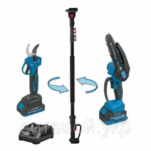 Комплект KRAISSMANN 301 SAG 20 MP (секатор, мини-пила, удлинитель, 2 аккум. и ЗУ)
