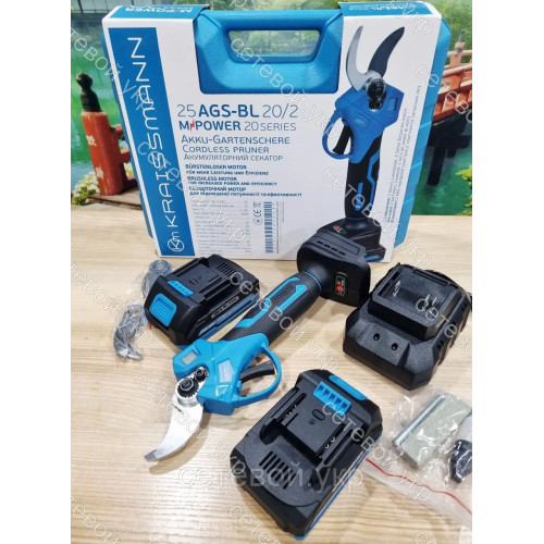 Аккумуляторный секатор KRAISSMANN 25 AGS-BL 20MP