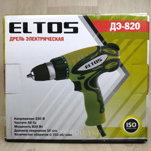 Шуруповерт сетевой Eltos ДЭ-820