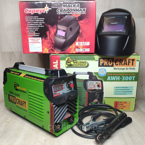 Сварочный аппарат Procraft AWH-300Т + МАСКА ХАМЕЛЕОН