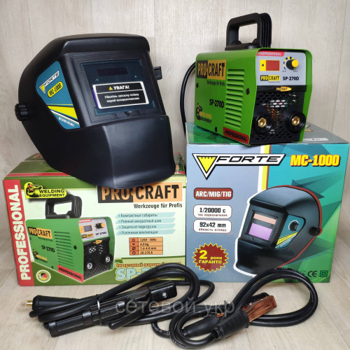 Сварочный аппарат инвертор Procraft SP-270D PROFESSIONAL +Маска Хамелеон