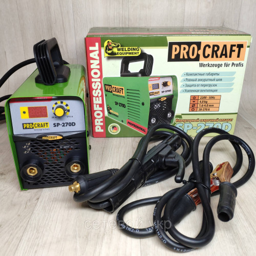 Сварочный аппарат инвертор Procraft SP-270D PROFESSIONAL +Маска Хамелеон