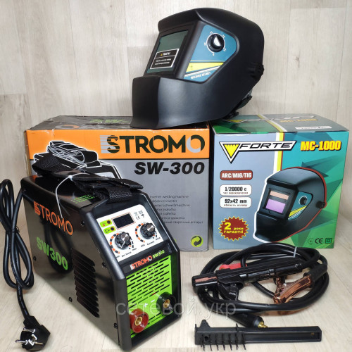 Форсаж дуги! Сварочный аппарат Stromo SW 300 А +Маска Хамелеон