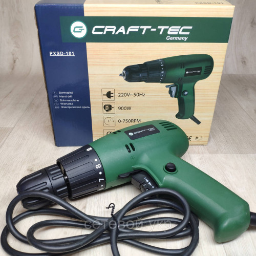 Шуруповерт сетевой Craft-tec PXSD-101, 900 W