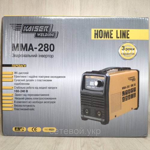 Сварочный аппарат Kaiser MMA-280 HOME LINE в кейсе
