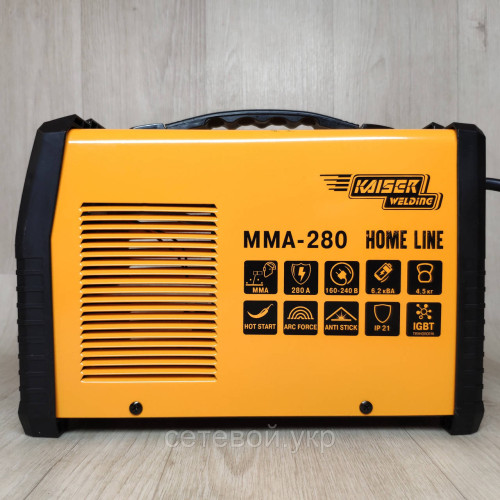 Сварочный аппарат Kaiser MMA-280 HOME LINE в кейсе