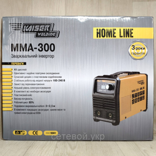 Сварочный аппарат Kaiser MMA-300 HOME LINE в кейсе