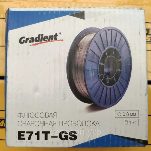 Флюсовая сварочная порошковая проволока для полуавтомата Gradient E71T-GS 0.8мм