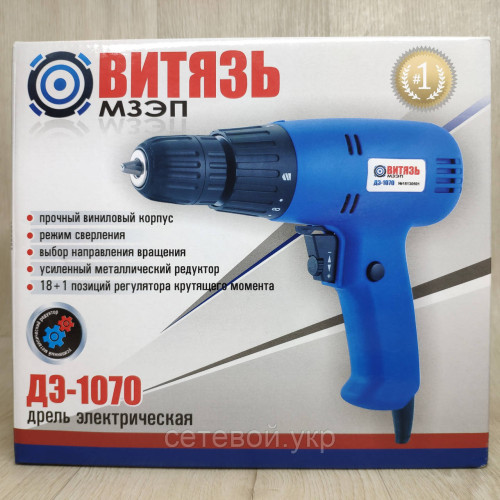 Сетевой шуруповерт ВИТЯЗЬ ДЭ-1070