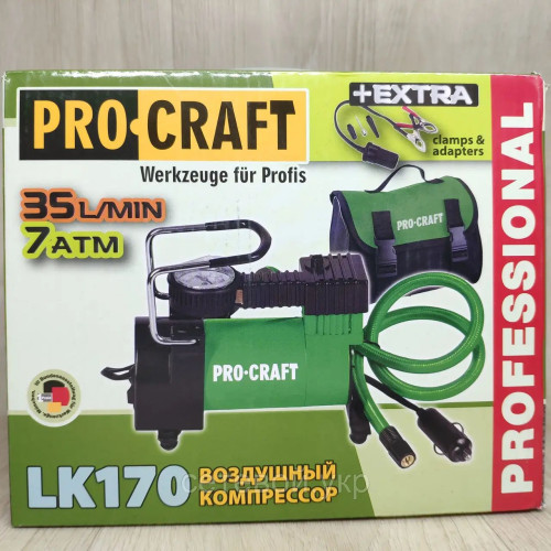 Автомобильный насос компрессор Procraft LK170 для подкачки колес