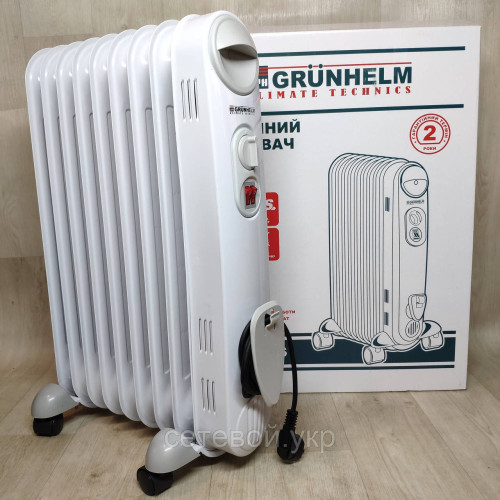 Напольный масляный обогреватель Grunhelm GR-0920S SLIM 9 секций