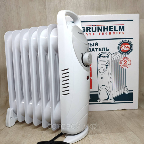 Напольный масляный обогреватель Grunhelm GR-0708 (7 секций)