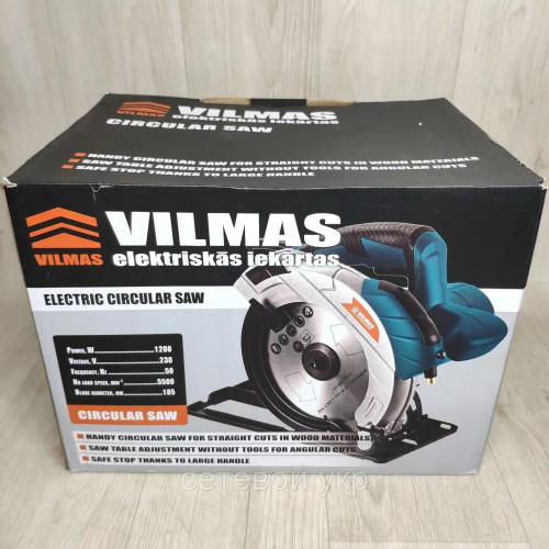 Пила дисковая с лазером Vilmas 1200-CS-185L с лазером (1200 Ватт, 185 диск).