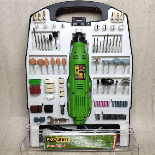 Гравер ProCraft PG-400 SET 234 в кейсе с насадками