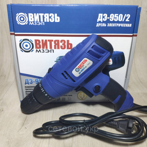 Шуруповерт сетевой Витязь ДЭ-950-2 двух скоростной