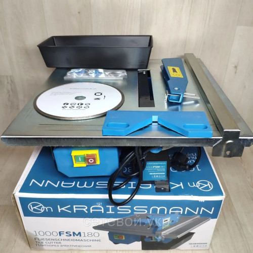 Электрический плиткорез Kraissmann 1000 FSM 180
