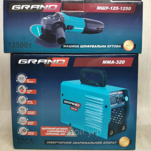 Сварочный аппарат Grand ММА-320 + болгарка