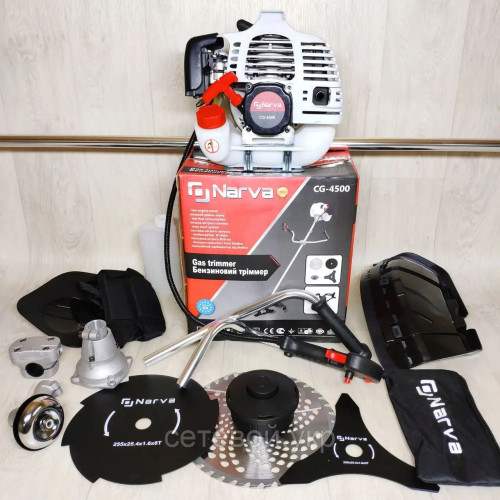 Коса бензиновая Narva CG-4500 (3 ножа+1 катушка)