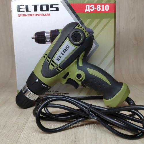 Шуруповерт сетевой Eltos ДЭ-810 с подсветкой