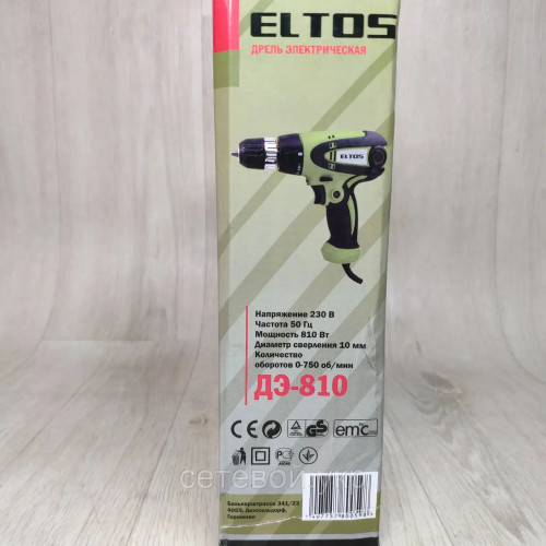 Шуруповерт сетевой Eltos ДЭ-810 с подсветкой