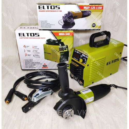 Сварочный аппарат Eltos ММА-340 + Болгарка