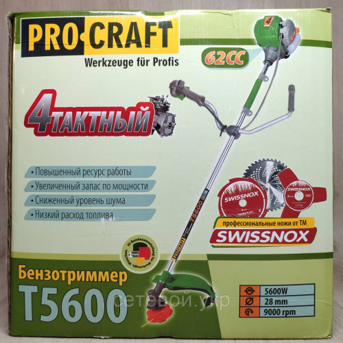 Мотокоса craft T5600 4-х тактная бензокоса