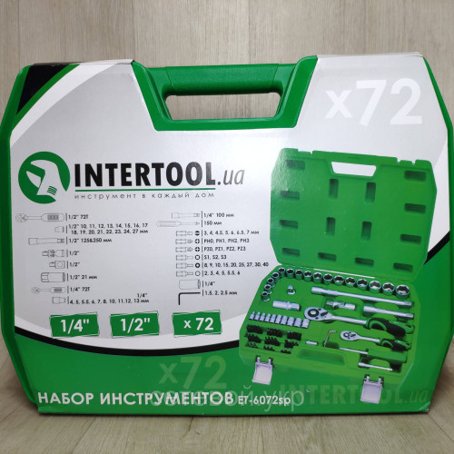 Набор ключей головок  INTERTOOL 72 единицы инструментов
