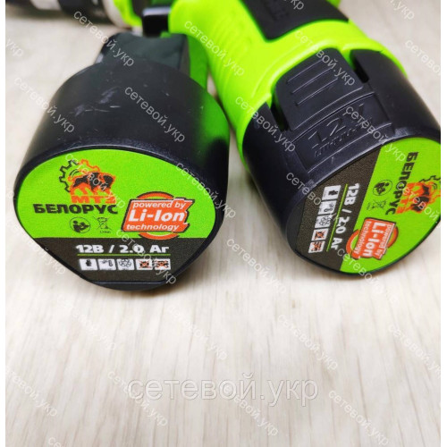 Аккумуляторный шуруповерт Белорус МТЗ ДА NEW 12V 2 Ач