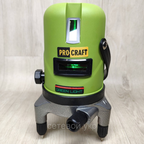 Лазерный уровень Нивелир ProCraft LE-5D (зеленый луч)