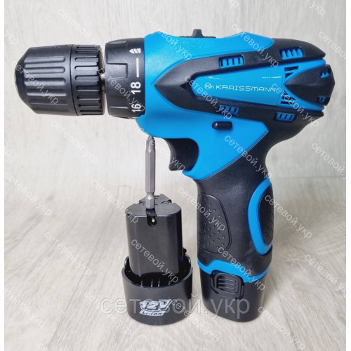 Шуруповерт аккумуляторный KRAISSMANN 1500 S-ABS 12/2 L в кейсе